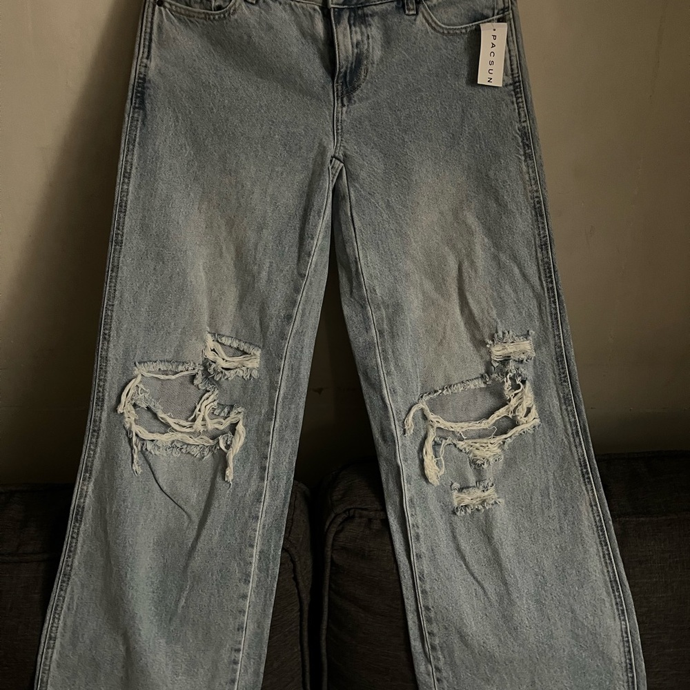 PacSun low rise baggy wide leg jeans.